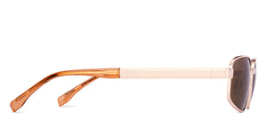 Gold Square Full Rim Unisex Sunglasses by Lenskart-232017