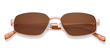 Load image into Gallery viewer, Gold Square Full Rim Unisex Sunglasses by Lenskart-232017