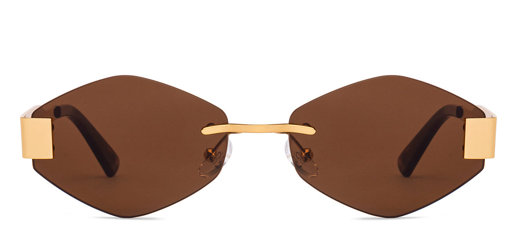 Gold Others Rimless Unisex Sunglasses by Lenskart-232008