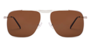 Silver Square Full Rim Unisex Sunglasses by Lenskart-232026