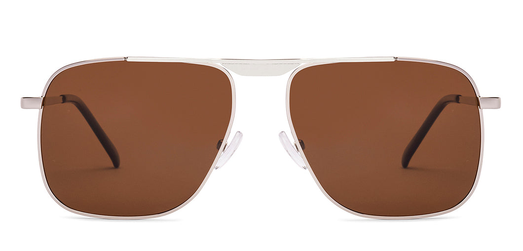 Silver Square Full Rim Unisex Sunglasses by Lenskart-232026