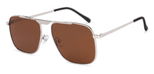 Load image into Gallery viewer, Silver Square Full Rim Unisex Sunglasses by Lenskart-232026