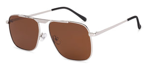 Silver Square Full Rim Unisex Sunglasses by Lenskart-232026