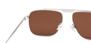Silver Square Full Rim Unisex Sunglasses by Lenskart-232026
