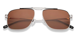 Silver Square Full Rim Unisex Sunglasses by Lenskart-232026