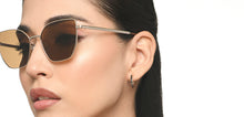 Load image into Gallery viewer, Gold Cat Eye Full Rim Women Sunglasses by Vincent Chase Polarized-213229