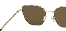 Load image into Gallery viewer, Gold Cat Eye Full Rim Women Sunglasses by Vincent Chase Polarized-213229
