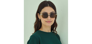 Silver Geometric Full Rim Women Sunglasses by Lenskart-227062