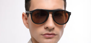 Tortoise Aviator Full Rim Unisex Eyeglasses by John Jacobs-218235
