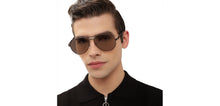 Load image into Gallery viewer, Brown Aviator Full Rim Unisex Sunglasses by John Jacobs-213141