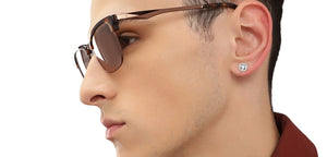 Tortoise Clubmaster Full Rim Unisex Sunglasses by John Jacobs-213145
