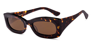 Tortoise Rectangle Full Rim Women Sunglasses by Lenskart-220673