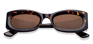 Tortoise Rectangle Full Rim Women Sunglasses by Lenskart-220673