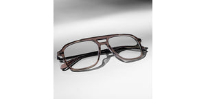 Brown Transparent Square Full Rim Unisex Eyeglasses by Vincent Chase-225137