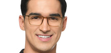 Load image into Gallery viewer, Brown Rectangle Full Rim Unisex Eyeglasses by Lenskart Air-215417