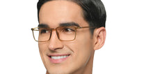 Load image into Gallery viewer, Brown Rectangle Full Rim Unisex Eyeglasses by Lenskart Air-215417
