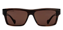 Load image into Gallery viewer, Brown Rectangle Full Rim Unisex Sunglasses by John Jacobs-216877