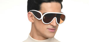 White Wayfarer Full Rim Unisex Sunglasses by Vincent Chase Online-214471
