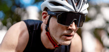 Load image into Gallery viewer, Matte Black Sports Half Rim  Sunglasses by Chamelo-227861