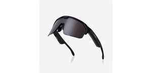 Matte Black Sports Half Rim  Sunglasses by Chamelo-227861