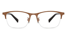 Load image into Gallery viewer, Copper Rectangle Half Rim Unisex Eyeglasses by Lenskart Air-205291