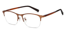Load image into Gallery viewer, Copper Rectangle Half Rim Unisex Eyeglasses by Lenskart Air-205291