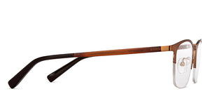 Copper Rectangle Half Rim Unisex Eyeglasses by Lenskart Air-205291