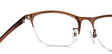 Load image into Gallery viewer, Copper Rectangle Half Rim Unisex Eyeglasses by Lenskart Air-205291