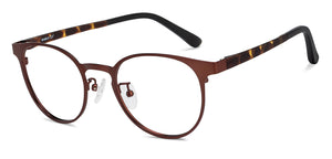 Copper Round Full Rim Unisex Eyeglasses by Lenskart Air-205270