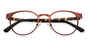 Copper Round Full Rim Unisex Eyeglasses by Lenskart Air-205270