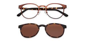 Copper Round Full Rim Unisex Eyeglasses by Lenskart Air-205270