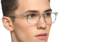 Crystal Red Transparent Rectangle Full Rim Unisex Eyeglasses by Vincent Chase-219864