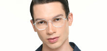 Load image into Gallery viewer, Transparent Geometric Full Rim Unisex Eyeglasses by Vincent Chase-218998