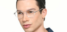 Load image into Gallery viewer, Transparent Geometric Full Rim Unisex Eyeglasses by Vincent Chase-218998