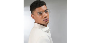 Crystal Rectangle Full Rim Unisex Eyeglasses by Vincent Chase-224425