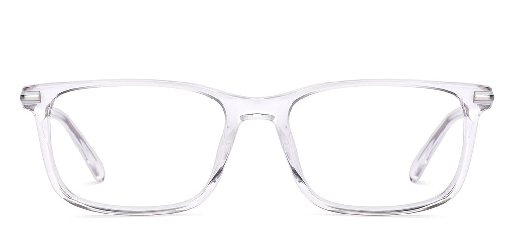 Crystal Rectangle Full Rim Unisex Eyeglasses by Vincent Chase-224425