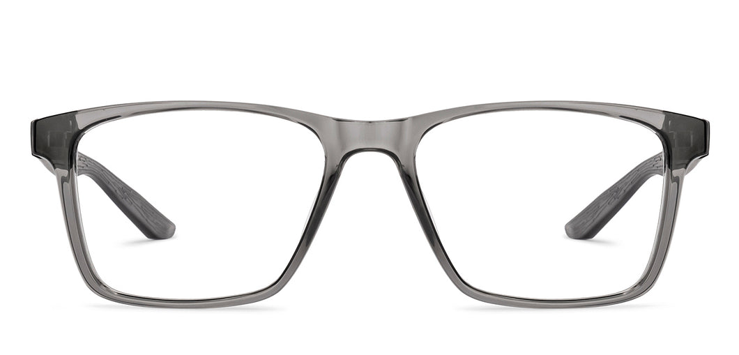 Grey Rectangle Full Rim Unisex Eyeglasses by Lenskart Air-236453