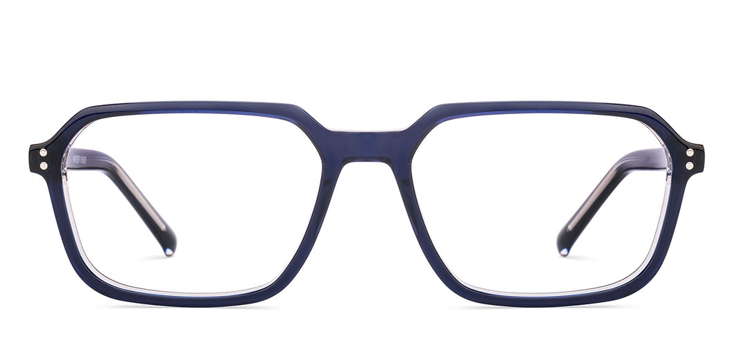 Dark Blue Rectangle Full Rim Unisex Eyeglasses by Vincent Chase-219696