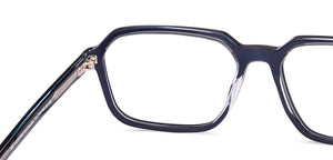 Dark Blue Rectangle Full Rim Unisex Eyeglasses by Vincent Chase-219696