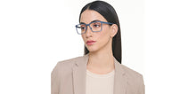 Load image into Gallery viewer, Blue Square Full Rim Unisex Eyeglasses by John Jacobs-222891