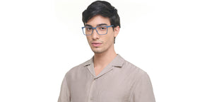 Blue Square Full Rim Unisex Eyeglasses by John Jacobs-222891