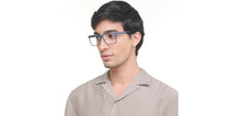 Load image into Gallery viewer, Blue Square Full Rim Unisex Eyeglasses by John Jacobs-222891