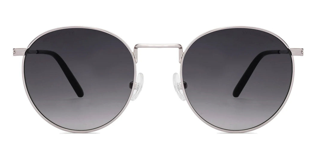 Silver Round Full Rim Unisex Sunglasses by John Jacobs-222781