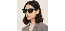 Load image into Gallery viewer, Black Cat Eye Full Rim Women Sunglasses by John Jacobs-226545