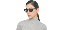 Load image into Gallery viewer, Black Cat Eye Full Rim Women Sunglasses by John Jacobs-226545
