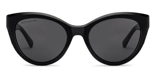 Black Cat Eye Full Rim Women Sunglasses by John Jacobs-229253