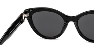 Black Cat Eye Full Rim Women Sunglasses by John Jacobs-229253