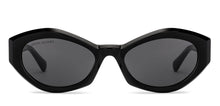 Load image into Gallery viewer, Black Geometric Full Rim Women Sunglasses by John Jacobs-229249