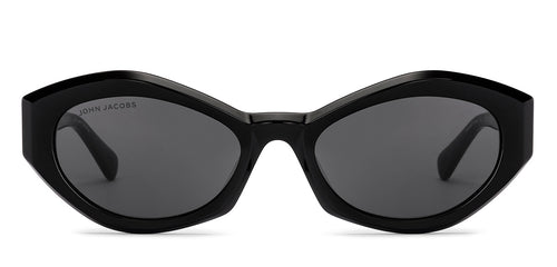 Black Geometric Full Rim Women Sunglasses by John Jacobs-229249