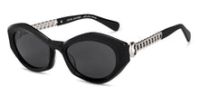 Load image into Gallery viewer, Black Geometric Full Rim Women Sunglasses by John Jacobs-229249